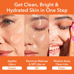 Applying Dr Dennis Gross peel on skin demonstrating quick two-minute routine
