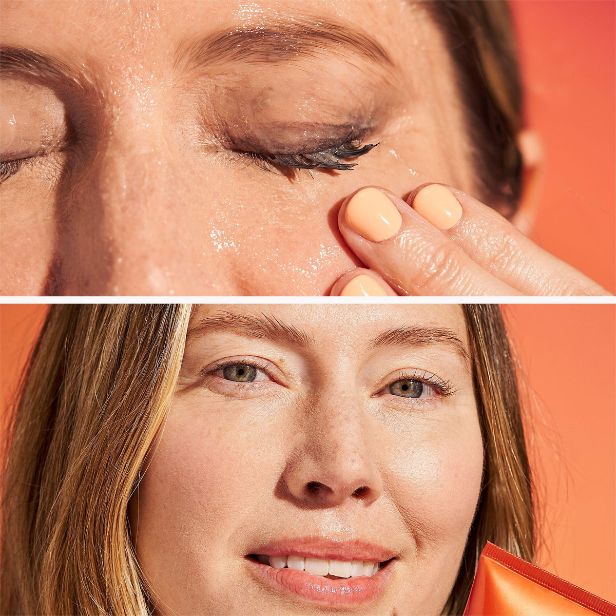 Dr Dennis Gross applying cleansing oil to dry skin to dissolve makeup