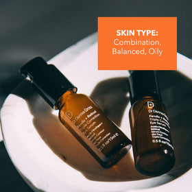 Dr Dennis Gross serum applied under eye demonstrating smoothing benefit