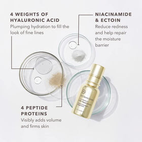 Dr Dennis Gross serum droplet on hand showing lightweight texture and plumping