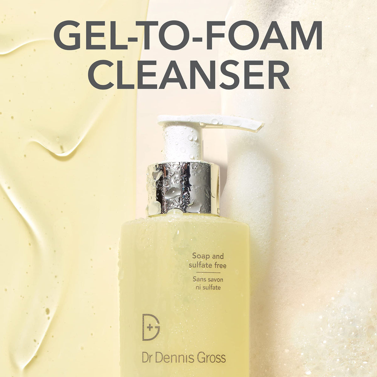 Dr Dennis Gross foam lather on hand showing effective makeup and oil removal