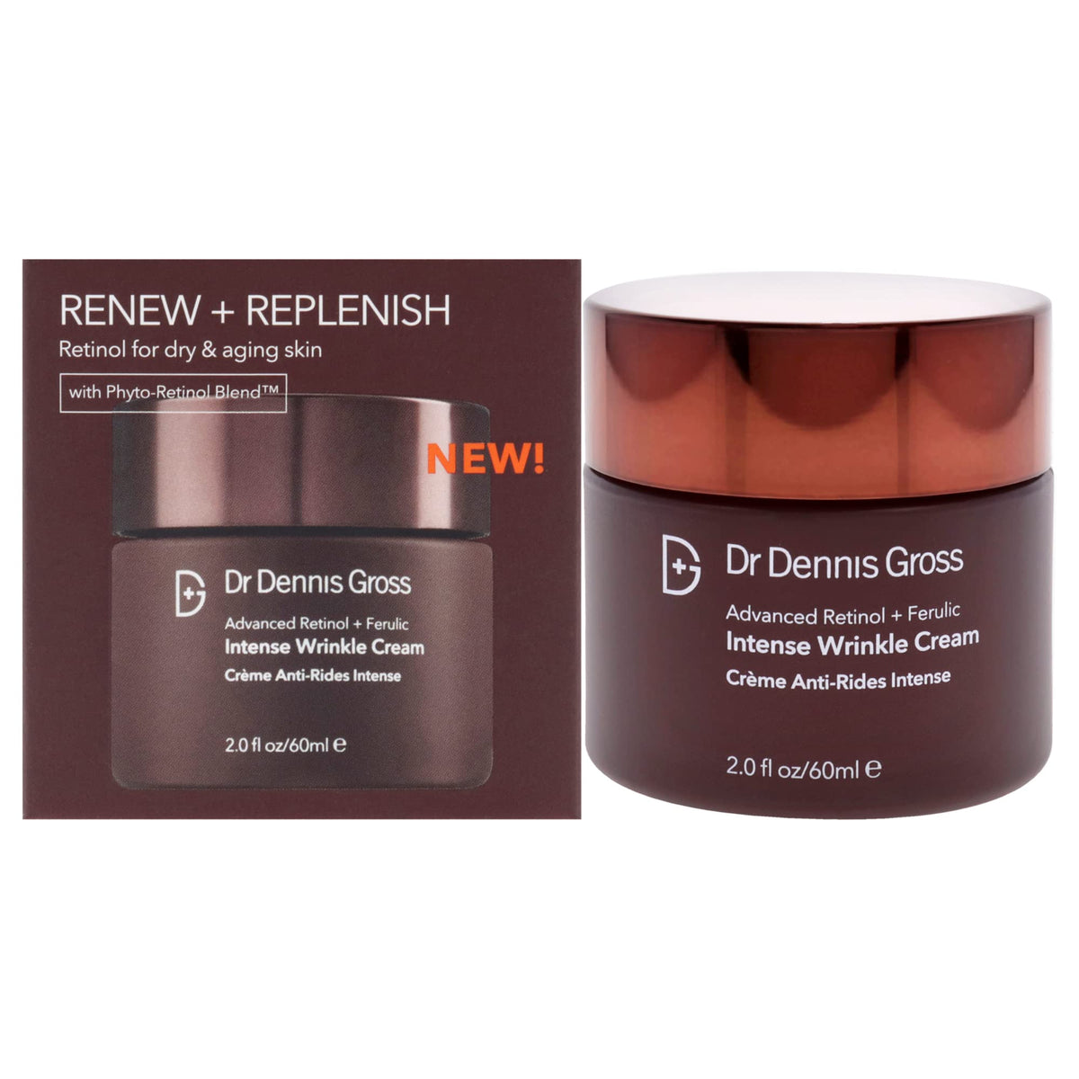 Dr Dennis Gross jar front view showing branding and compact 2 oz size, ideal for travel