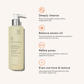 Dr Dennis Gross botanical ingredients with grape and jasmine highlighting refreshing scent
