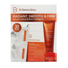 Dr Dennis Gross kit front packaging showing trio for visible firmness