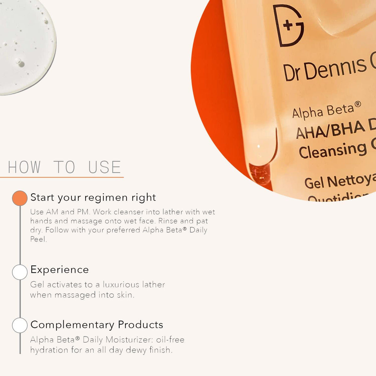 Dr Dennis Gross pump dispensing gel showing easy application and hygiene benefit