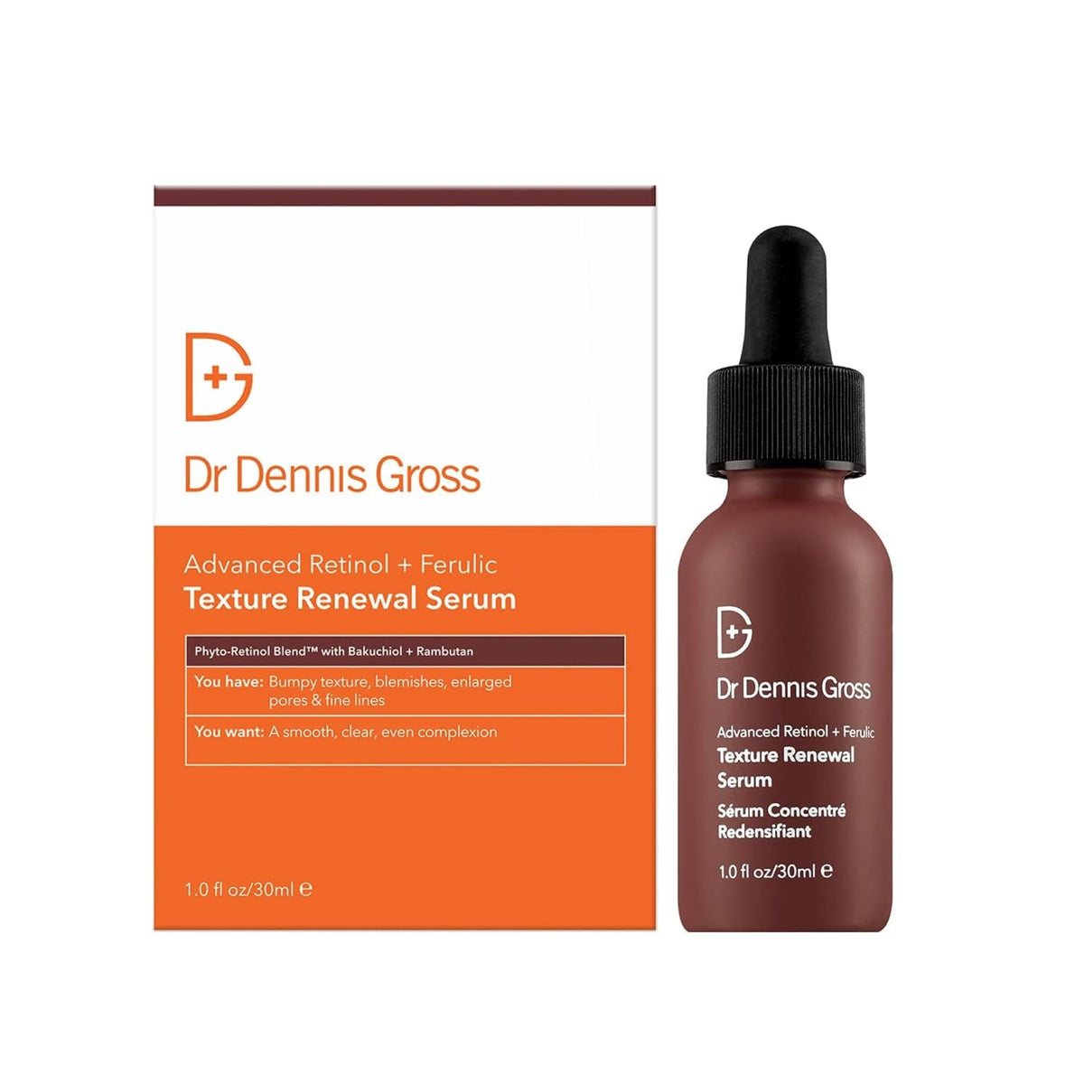 Dr. Dennis Gross conceptual before and after visualization showing smoother-looking skin