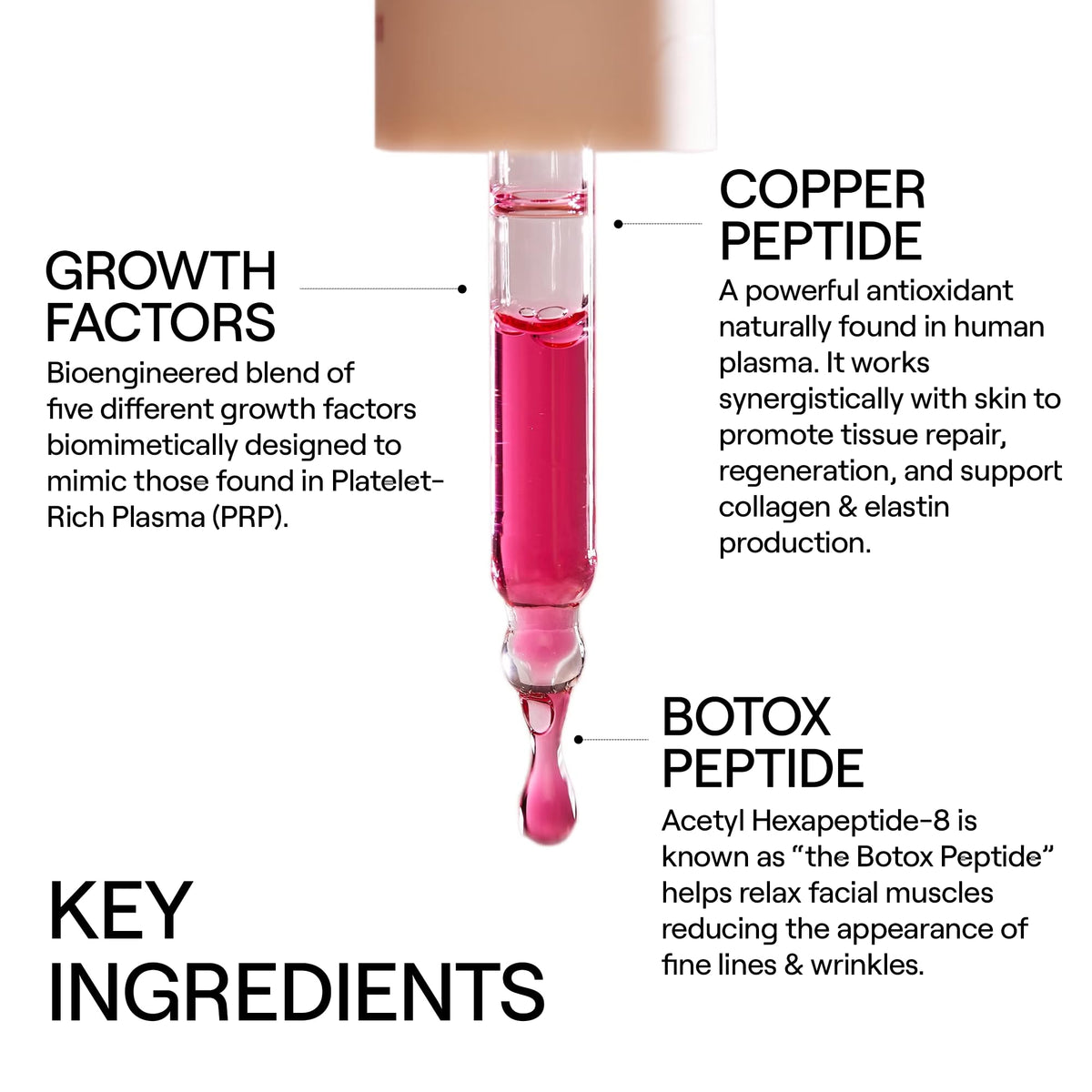 Dr. Diamond's Metacine dropper dispensing serum for precise application benefit