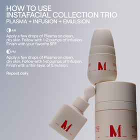 Dr. Diamond's Metacine trio on vanity demonstrating layered routine benefits