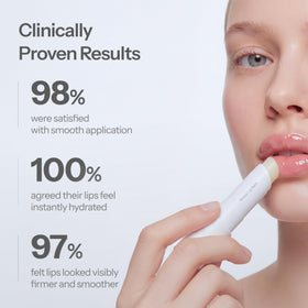Hand holding Dr.Different lip balm in a casual lifestyle shot for on-the-go hydration