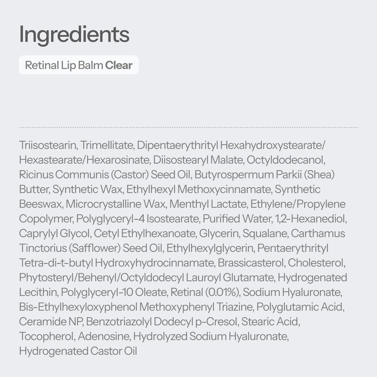 Visual suggesting key actives for Dr.Different including retinal and peptides for smoother lips