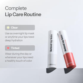 Overnight application of Dr.Different balm on lips showing intensive repair benefit