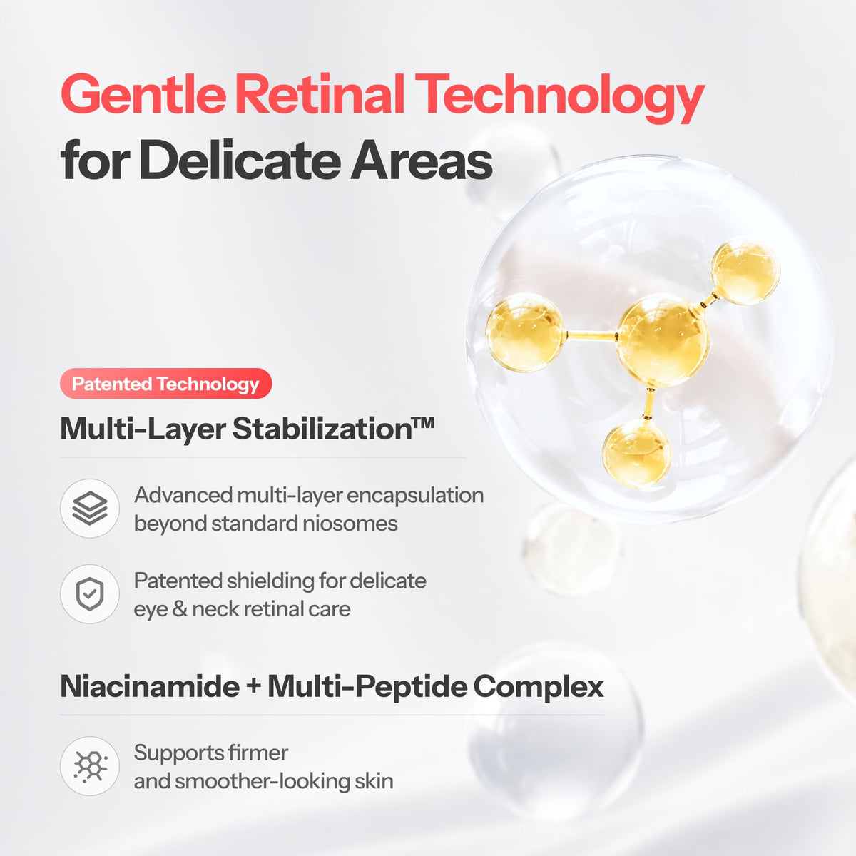 Dr.Different applied to under-eye area illustrating gentle targeted application