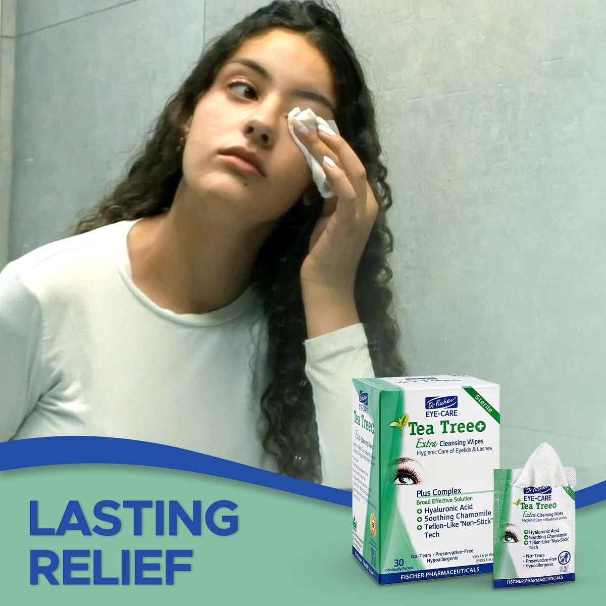 Dr. Fischer open tub with a single wipe ready for use