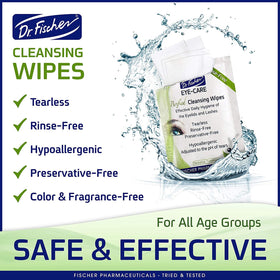 Dr. Fischer wipe in hand removing makeup with easy single-use convenience
