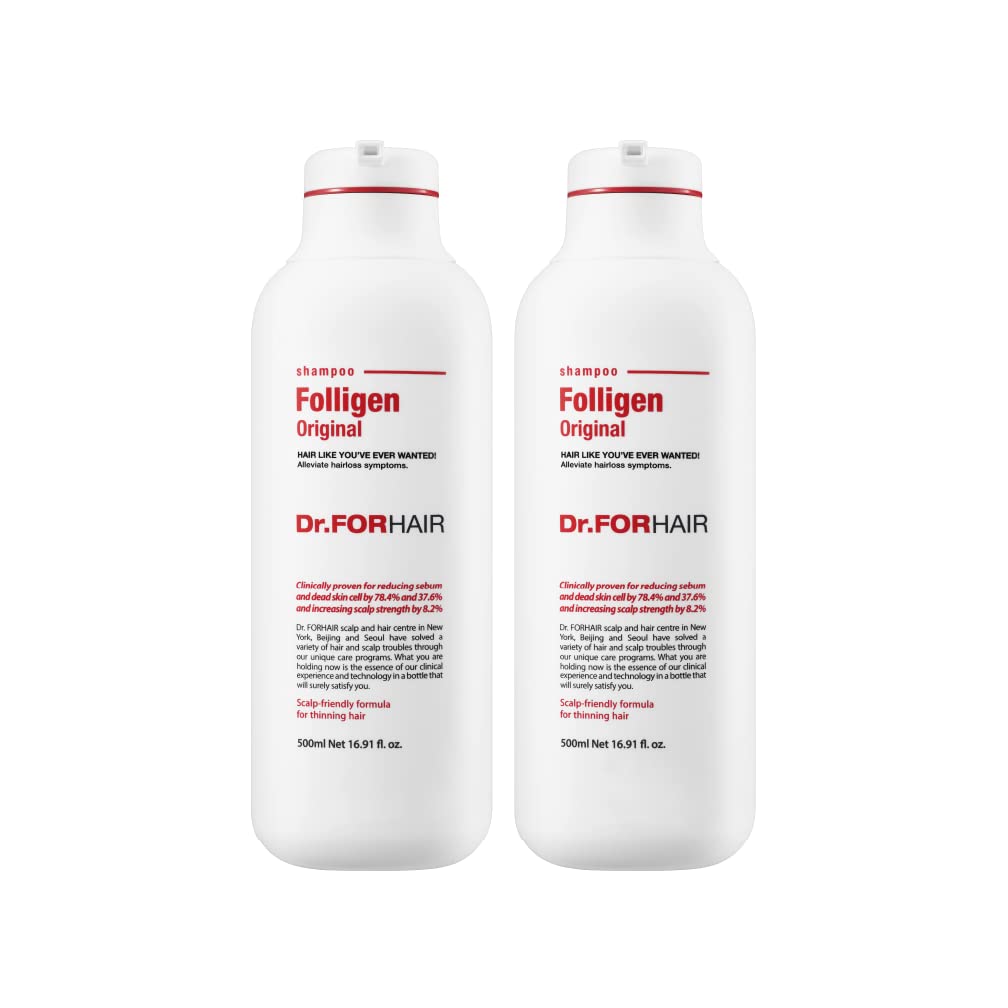 dr.forhair Folligen front packaging showing two bottles and clear labeling for value