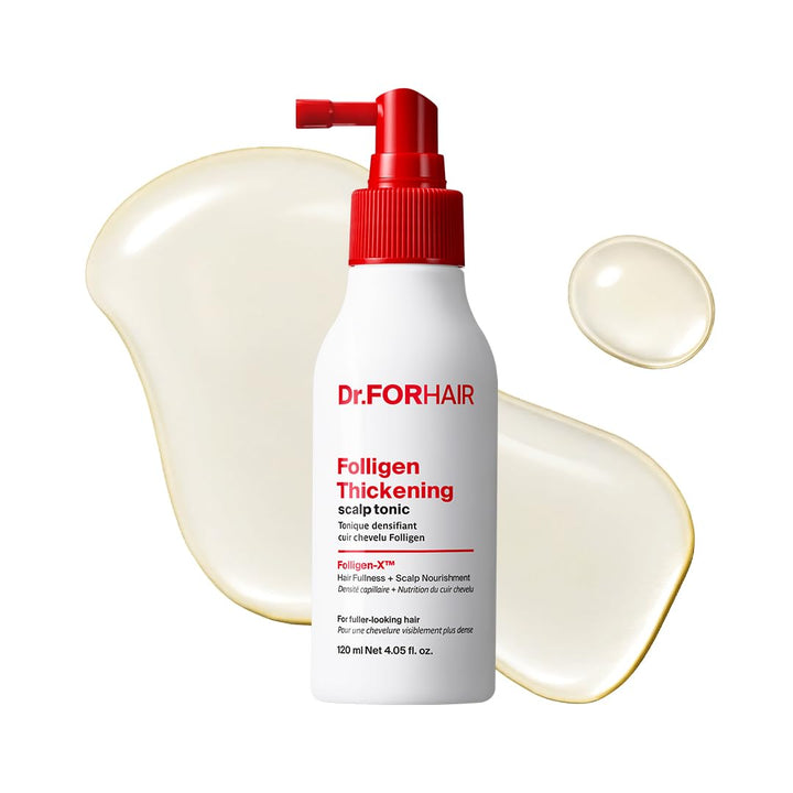 DR.FORHAIR front bottle view showing sleek tonic packaging and brand promise