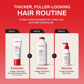 DR.FORHAIR tonic paired with Folligen shampoo illustrating routine synergy