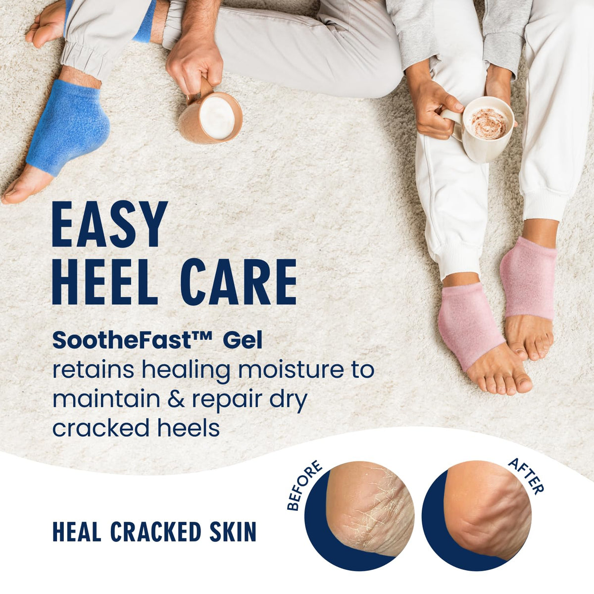 Dr. Frederick's close-up of gel lining releasing oils for smoother heels