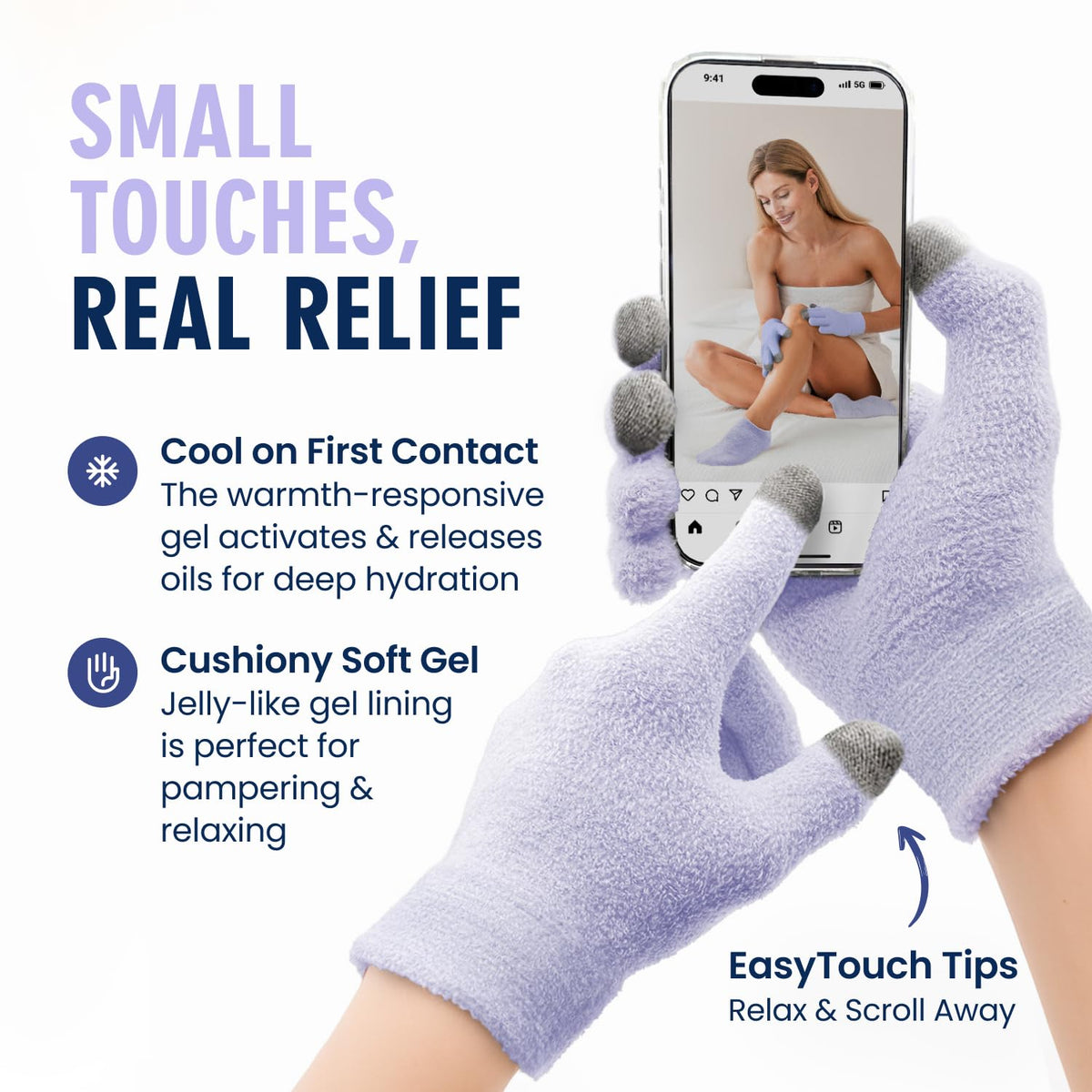 Dr. Frederick's EasyTouch fingertip detail enabling uninterrupted device use