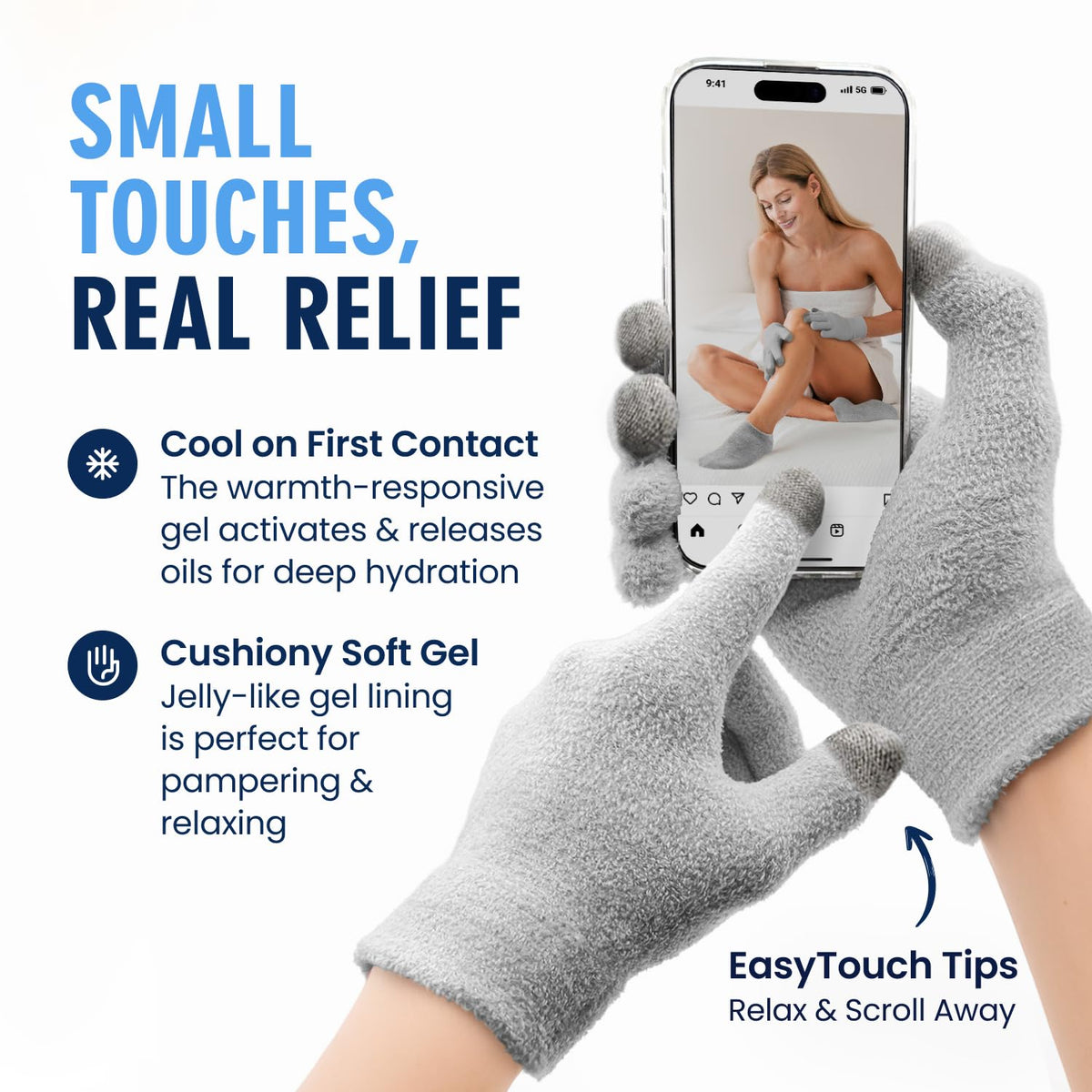 Dr. Frederick's EasyTouch fingertip demonstrated for touchscreen use