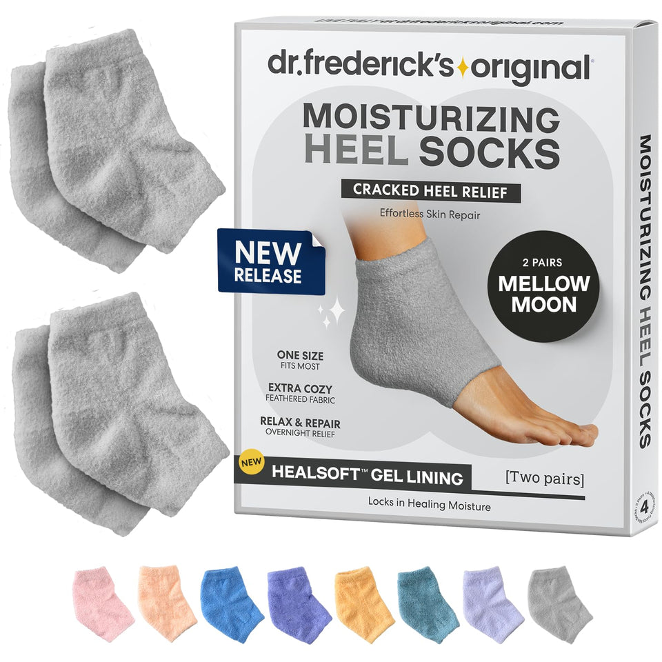 Dr. Frederick's front packaging showing cozy socks and benefits