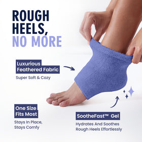 Dr. Frederick's plush fuzzy outer texture providing cozy warmth and comfort