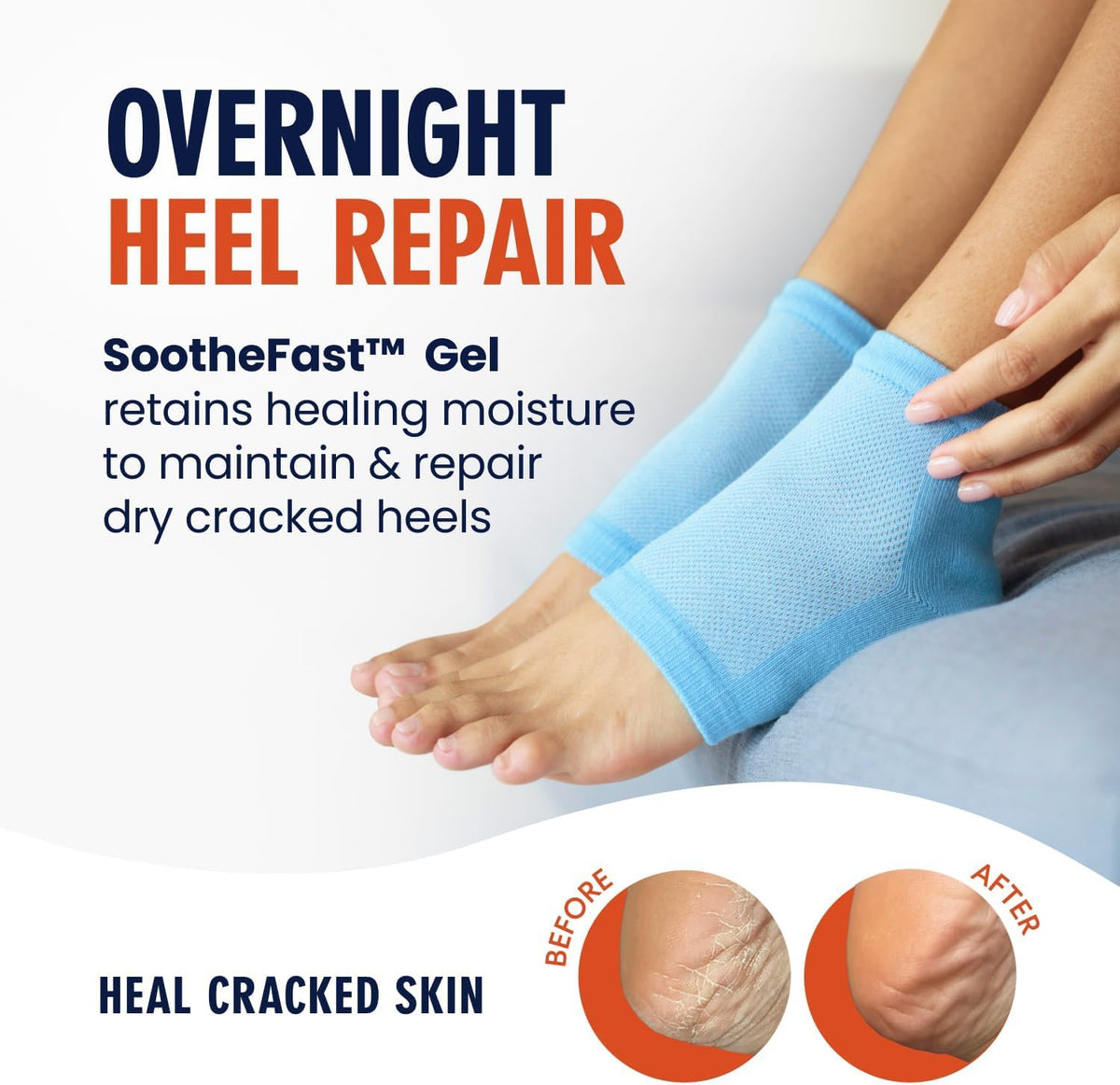 Dr. Frederick's close-up of gel lining showing moisture-locking technology
