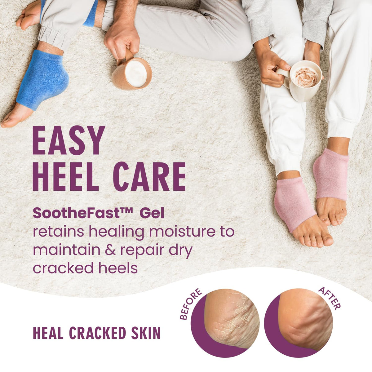 Dr. Frederick's inner gel lining close-up illustrating moisturizing action