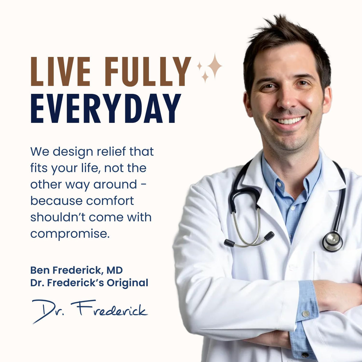 Dr. Frederick's socks on bathroom vanity as self-care gift idea benefit