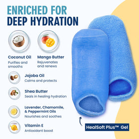 Dr. Frederick's mellow moon sock on foot model demonstrating in-use comfort