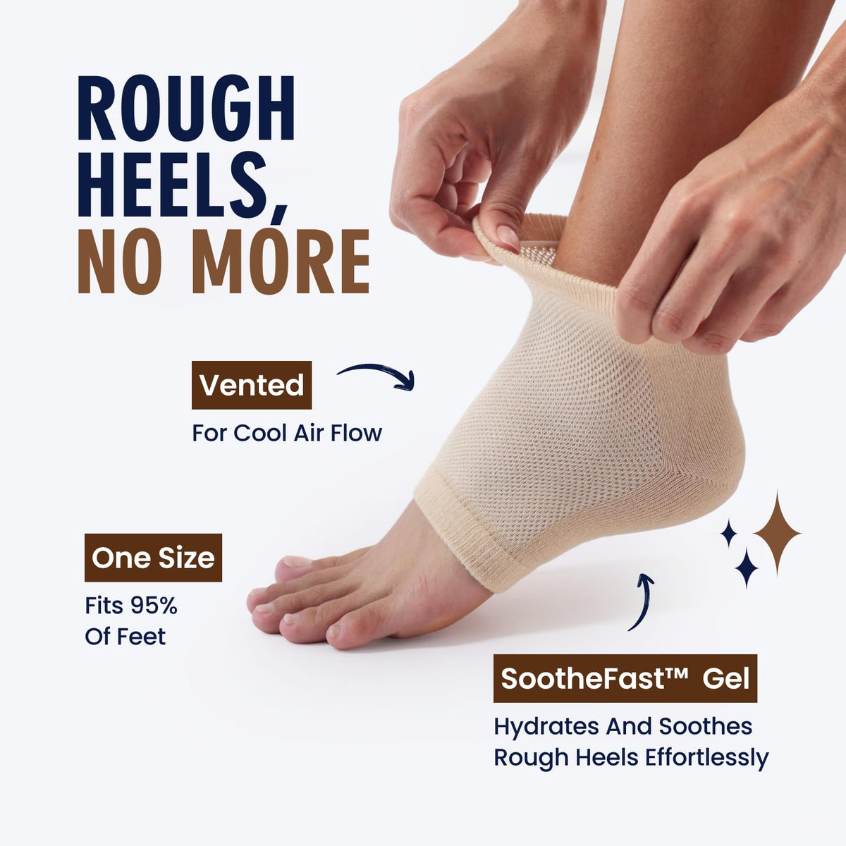 Dr. Frederick's open-toe design detail showing breathable comfort benefit