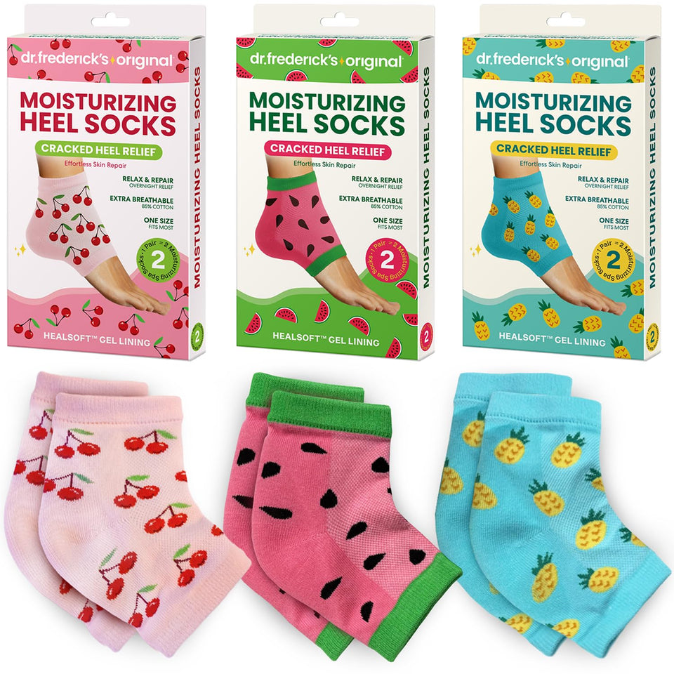 Dr. Frederick's Original front packaging view showing three pairs and gifting appeal