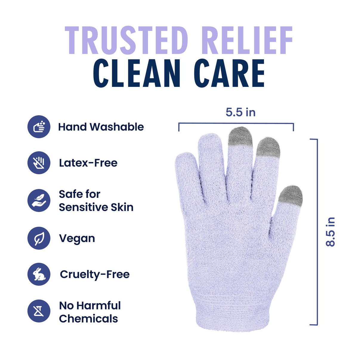 Dr. Frederick's folded gloves in storage promoting reusable convenience