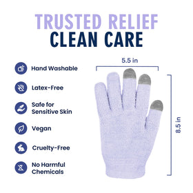 Dr. Frederick's folded gloves in storage promoting reusable convenience