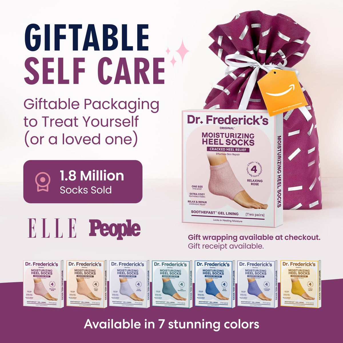 Dr. Frederick's size and scale on hand, shows fit and stretch benefit
