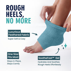 Dr. Frederick's socks worn in bed providing overnight hydration