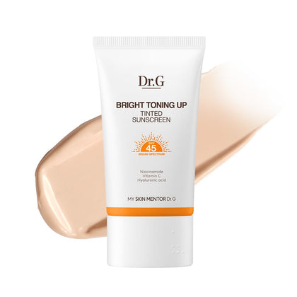 Dr. G front packaging showing tinted sunscreen protecting skin
