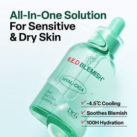 Dr.G serum dropper releasing clear texture, highlights lightweight hydration