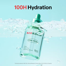 Dr.G applying serum to hand, displays soothing, fast-absorbing benefit