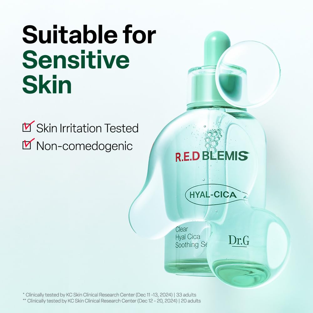 Dr.G pump dispensing serum onto hand, demonstrates easy controlled use