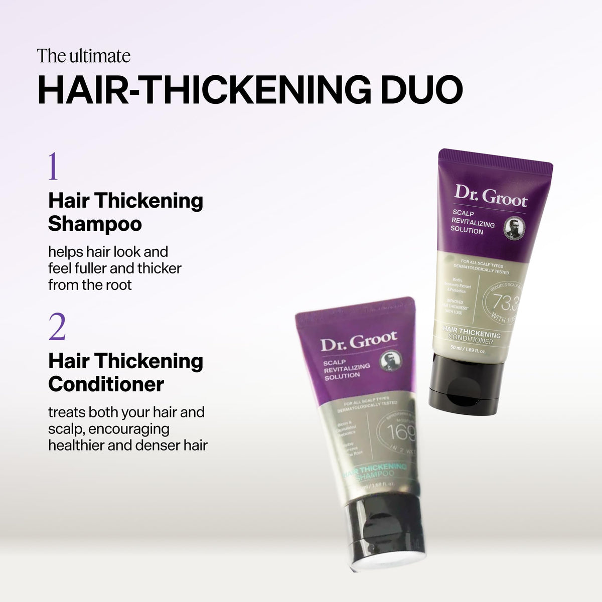 Dr. Groot rosemary and biotin ingredients visual signaling scalp-nourishing power