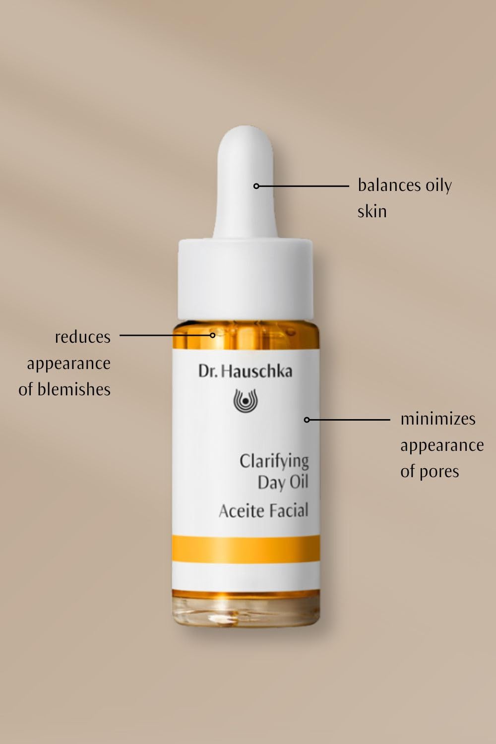 Dr. Hauschka bottle in hand showing compact 0.6 fl oz travel size