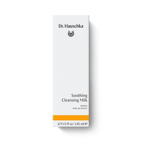 Dr. Hauschka cleansing milk texture close-up demonstrating soothing feel