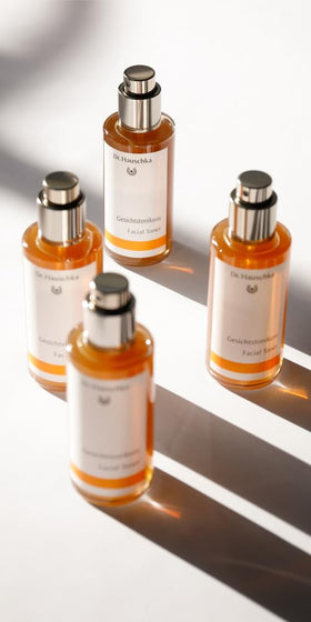 Dr. Hauschka label detail highlighting product name and clarity