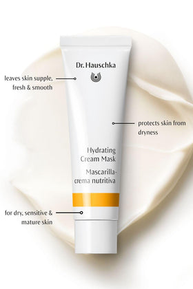 Dr. Hauschka jar on bathroom shelf in a calm setting suggesting regular self-care routine