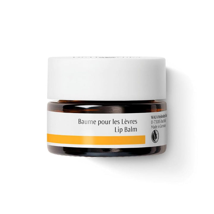 Dr. Hauschka front view of lip balm stick showing compact packaging and portability benefit