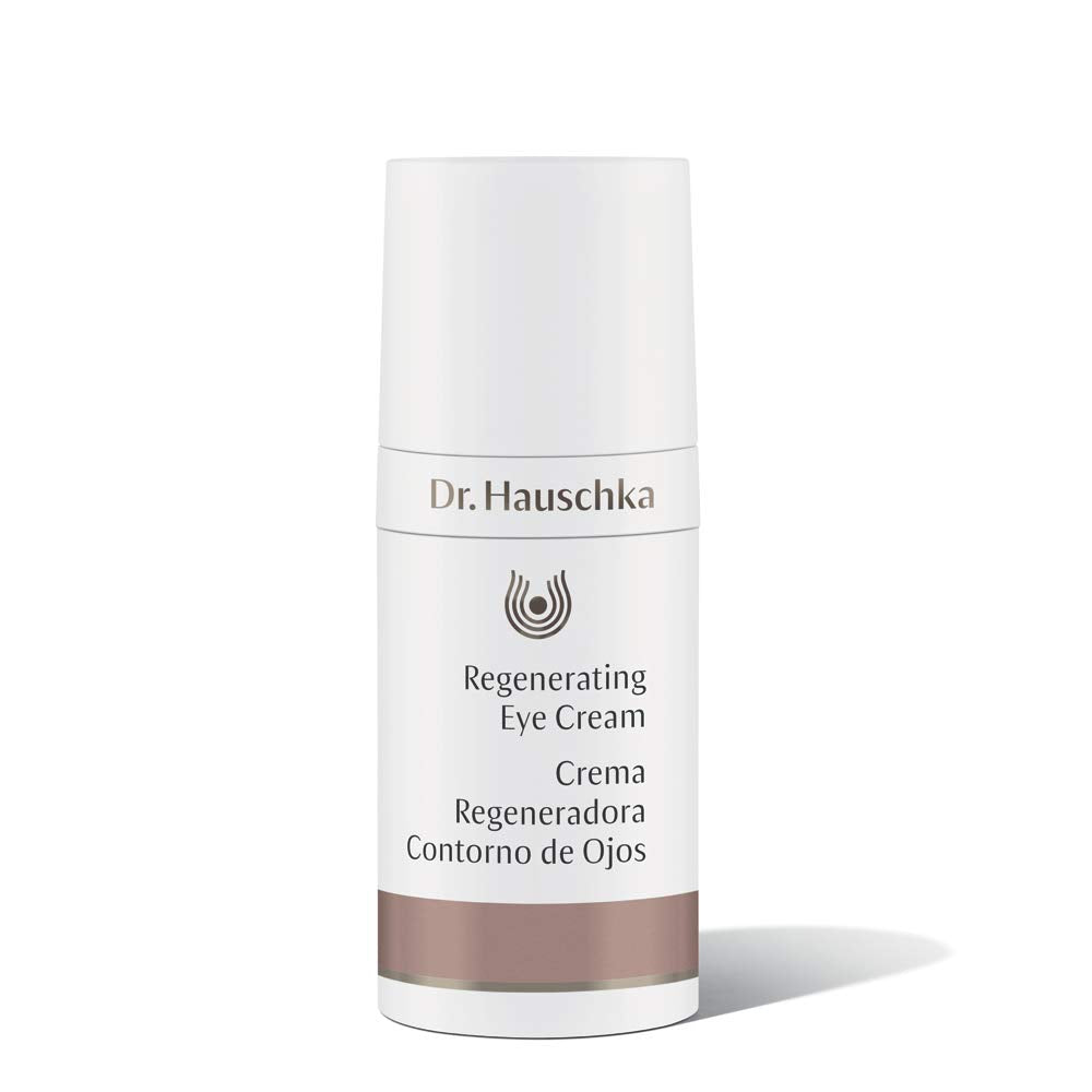 Dr. Hauschka regenerating eye cream jar front view showing rich texture and restorative benefit