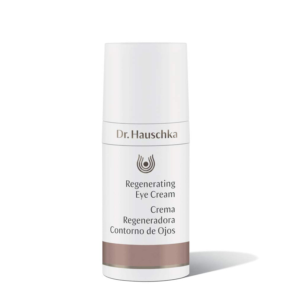 Dr. Hauschka regenerating eye cream jar front view showing rich texture and restorative benefit