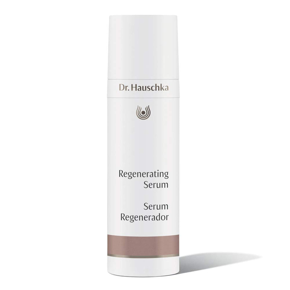 Dr. Hauschka bottle front view showing firming and hydrating benefits