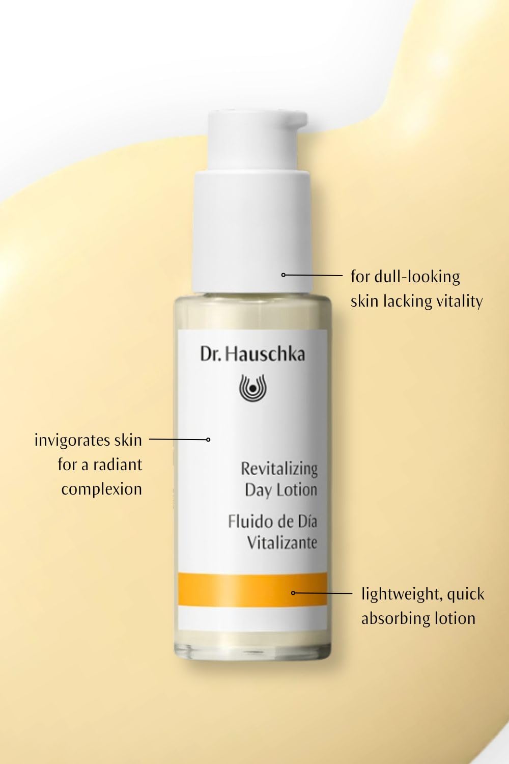 Dr. Hauschka lotion on bathroom shelf with spa setting for daily routine